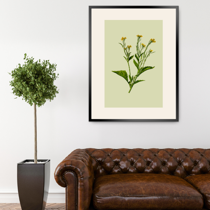 Pastel Green Yellow Flowers Wall Art PRINTABLE ART, Botanical Wall Art, Danish Pastel, Boho Decor, Beige Wall Art, Artworks Flowers, Modern Organic Home Decor - AlloFlare