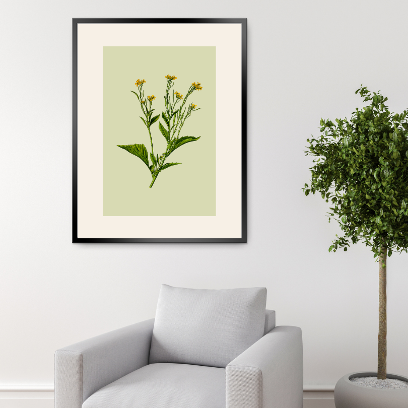 Pastel Green Yellow Flowers Wall Art PRINTABLE ART, Botanical Wall Art, Danish Pastel, Boho Decor, Beige Wall Art, Artworks Flowers, Modern Organic Home Decor - AlloFlare