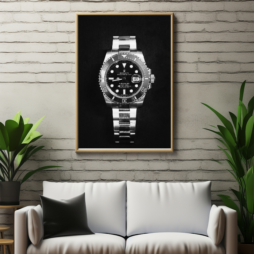 Black & White Luxury Watch Poster PRINTABLE ART, Black and White Wall Art, Success Poster, Luxury Fashion Art, Luxury Aesthetics, Watch Photography - AlloFlare