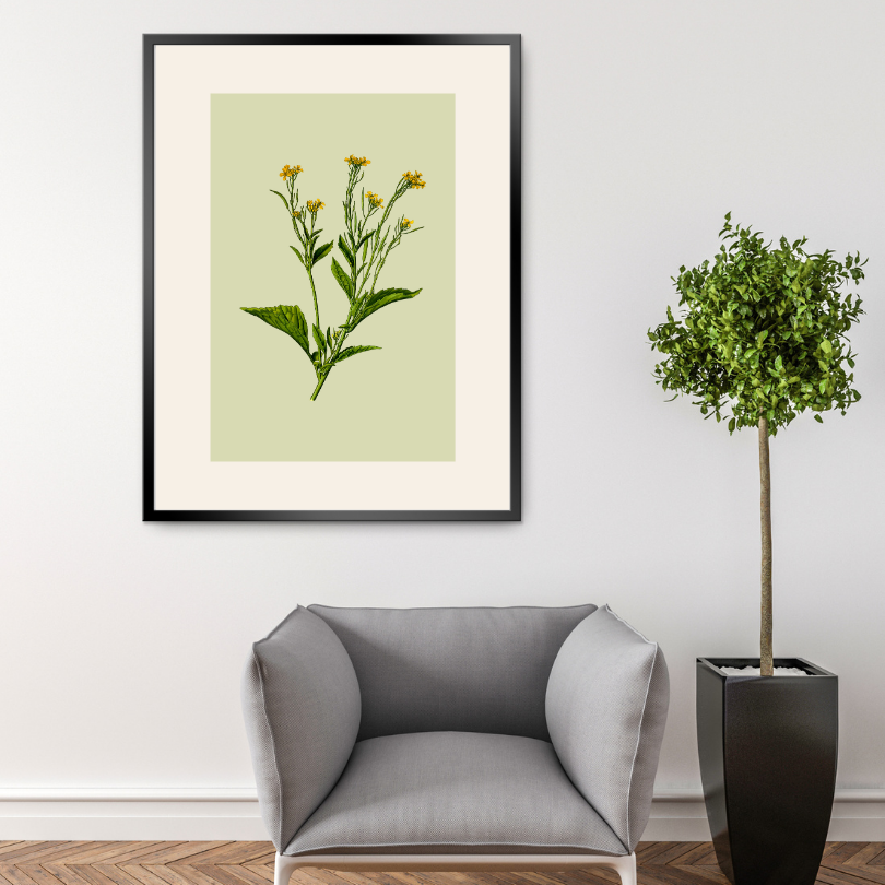 Pastel Green Yellow Flowers Wall Art PRINTABLE ART, Botanical Wall Art, Danish Pastel, Boho Decor, Beige Wall Art, Artworks Flowers, Modern Organic Home Decor - AlloFlare