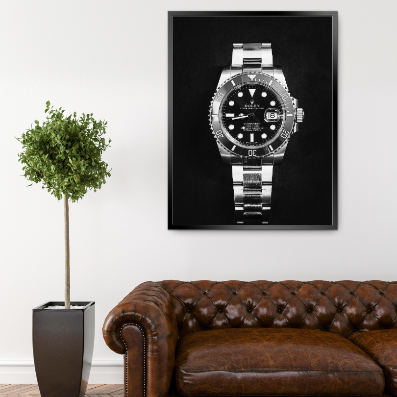 Black & White Luxury Watch Poster PRINTABLE ART, Black and White Wall Art, Success Poster, Luxury Fashion Art, Luxury Aesthetics, Watch Photography - AlloFlare