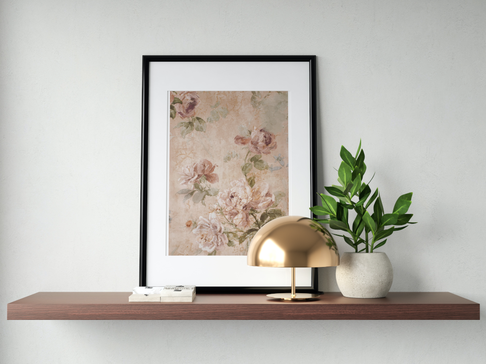 Beige Vintage Flowers Wall Art INSTANT DOWNLOAD Art Print, Painting Still Life In Watercolor, Vintage Floral Wall Art, Neutral Wall Decor - AlloFlare