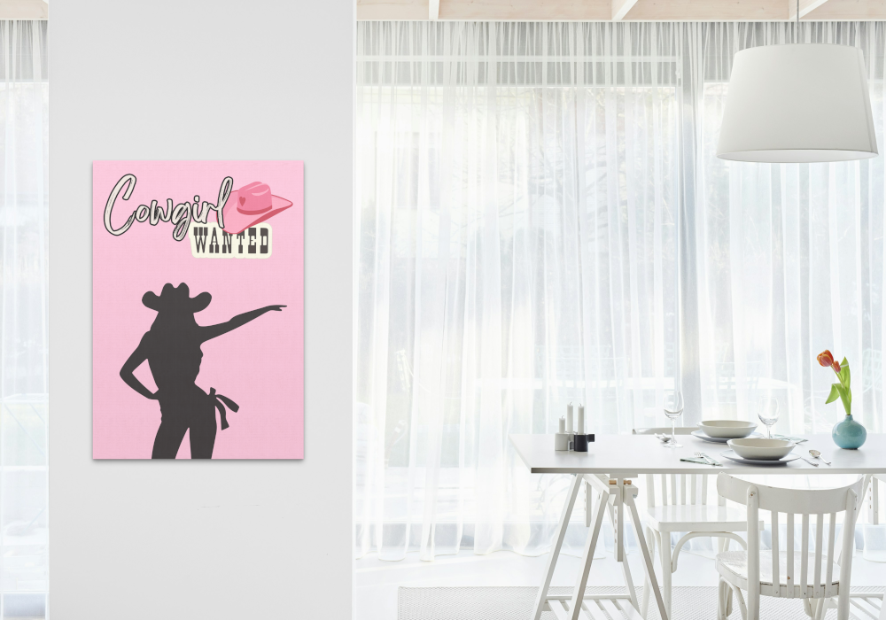 Cowgirl Wanted Pink Wall Art PRINTABLE ART, Pink Dorm Decor, Cowgirl Aesthetic, Cowgirl Art, Cowgirl Hat, Country Poster - AlloFlare