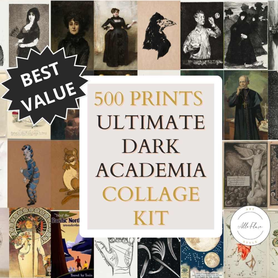 500 PCS Vintage Dark Academia Wall Collage Kit DIGITAL ART PRINTS, gothic wall collage, dark academia posters, dark fairycore cottagecore floral | Posters, Prints, & Visual Artwork | academia aesthetic, aesthetic photo wall collage kit, aesthetic wall collage kits, art printables, bathroom wall art printables, bathroom wall art vintage, bedroom wall collage kit, botanica decor, botanical art print, botanical art prints, botanical bathroom decor, botanical bedroom decor, botanical canvas wall art, botanical 