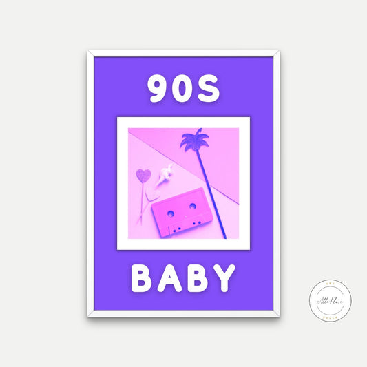 90's Baby DIGITAL ART PRINT, tropical posters, 90s street style, 90s poster, 90s theme, 90s room décor, retro purple poster, 90s party decor | Posters, Prints, & Visual Artwork | 90s fashion, 90s nostalgia, 90s wall art, art for bedroom, art ideas for bedroom walls, art printables, back to the 90s, bathroom wall art printables, bedroom art, bedroom pictures, bedroom wall art, bedroom wall art ideas, bedroom wall painting, black urban wall art, buy digital art prints online, buy digital prints online, canvas