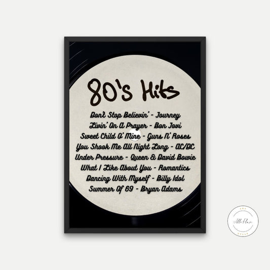 80s Hits black & white poster DIGITAL DOWNLOAD ART PRINTS, 80's music poster, Rock Music Wall Art, 80s nostalgia, 80s theme part, Decades Party Poster | Posters, Prints, & Visual Artwork | 80s poster, 80s theme, art for bedroom, art ideas for bedroom walls, art printables, art prints black and white, band poster, bathroom wall art printables, bedroom art, bedroom pictures, bedroom wall art, bedroom wall art ideas, bedroom wall painting, black and white art print, black and white art prints, black and white 