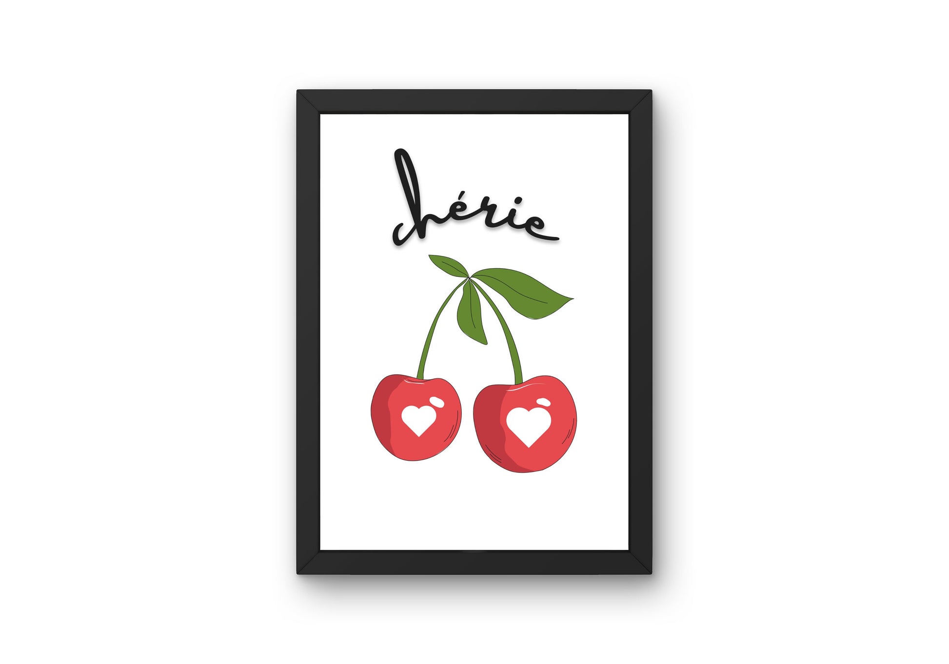 Cherie Cherry Poster INSTANT DOWNLOAD, preppy poster print, funky one piece poster, college dorm poster, fruit poster, Valentine's day Decor