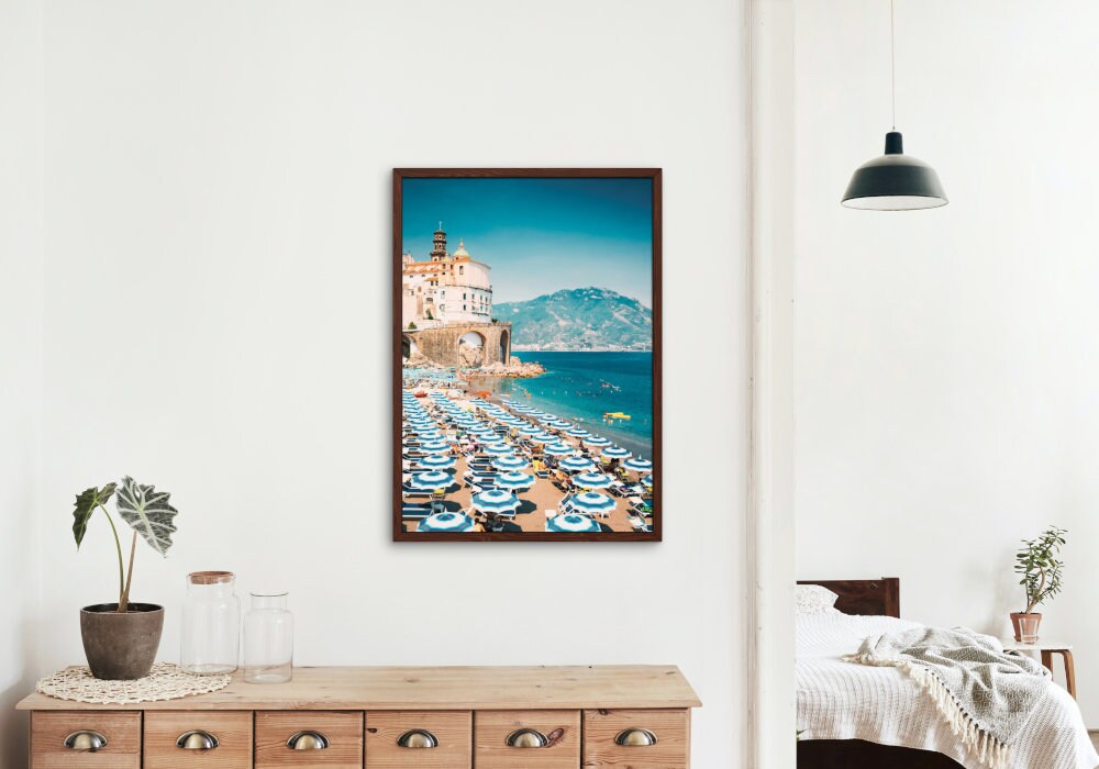 Amalfi Coast Summer Poster INSTANT DOWNLOAD, Mediterranean Decor, Beach Photography, Relaxing wall art, Summer Print, amalfi coast print