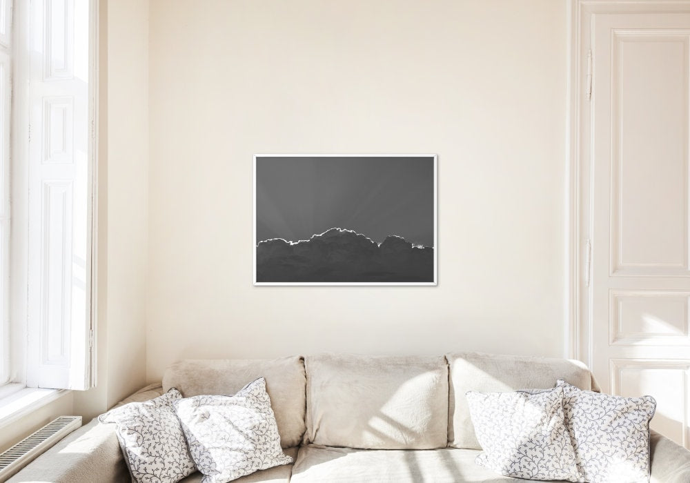 Black and white Clouds Poster INSTANT DOWNLOAD, Indie wall art, Cloud Photo Print, Night sky, Mystical Celestial, Cloud Art, Sky Wall Art