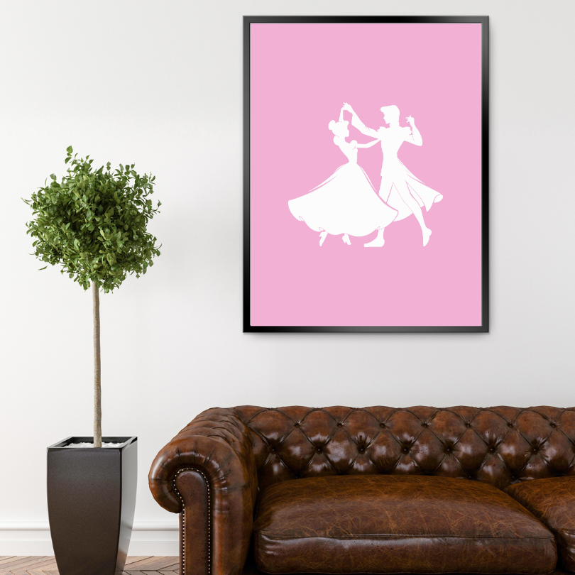 Princess and Prince Pink Poster PRINTABLE ART, Light Pink Wall Art, Girls Room Wall Decor, Children Poster, Princess Art, Pink Decor