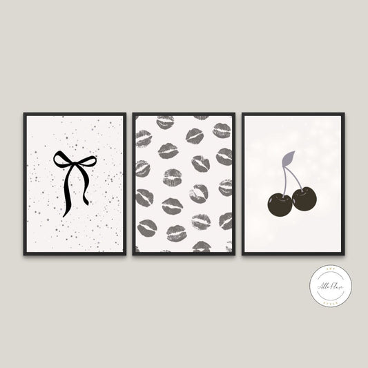 Decoración de la habitación Glam Conjunto de tres ARTE DE PARED IMPRIMIBLE, Póster de moda de lujo, Póster de diseñador, Estampados en blanco y negro, Decoración glamorosa, Impresión de arte de moda