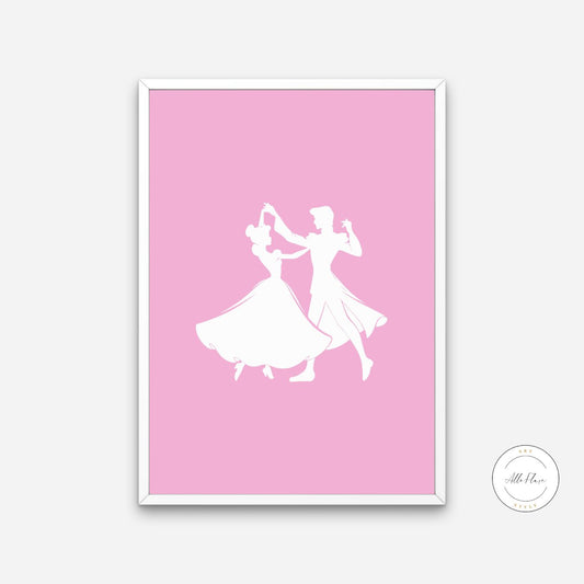 Princess and Prince Pink Poster PRINTABLE ART, Light Pink Wall Art, Girls Room Wall Decor, Children Poster, Princess Art, Pink Decor