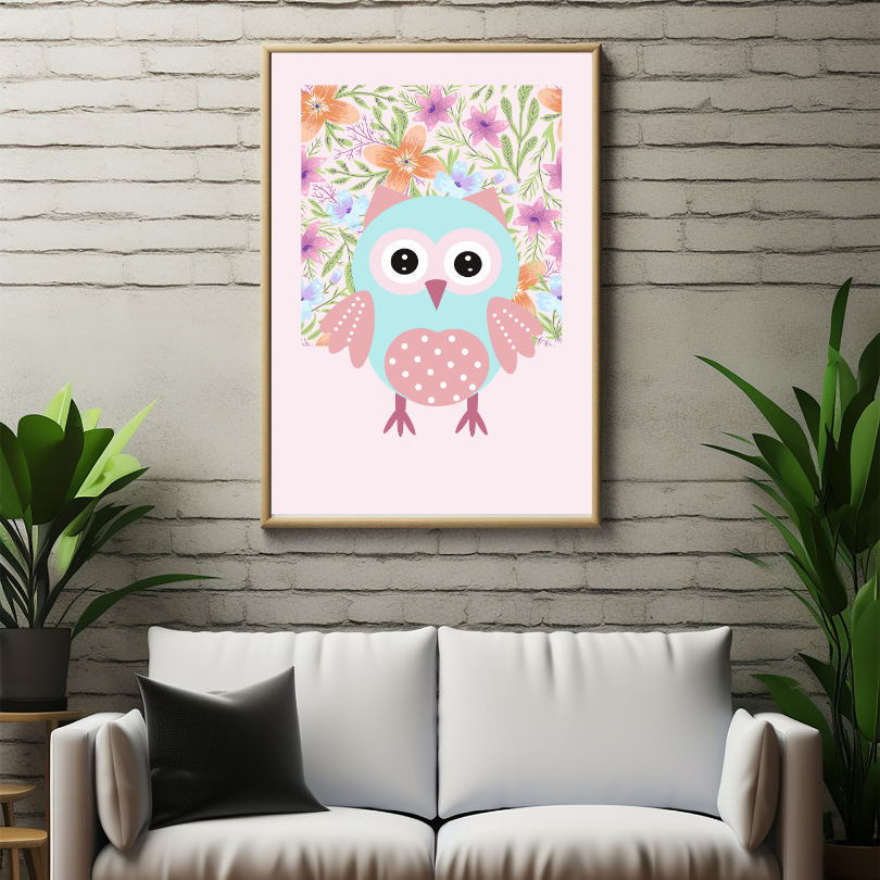 I Got It From My Moma Preppy Set of 3 Pastel Wall Art PRINTABLE ART, Wall Decor Childrens Room, Owl Print, Danish Pastel Aesthetics, Diamond Poster, Nursery