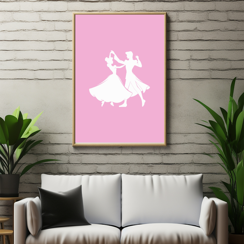 Princess and Prince Pink Poster PRINTABLE ART, Light Pink Wall Art, Girls Room Wall Decor, Children Poster, Princess Art, Pink Decor