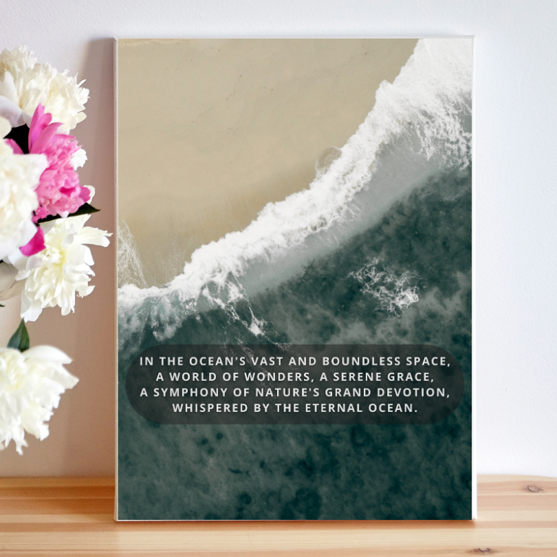 Triptych Ocean Wall Art INSTANT DOWNLOAD Art Prints, Aerial Beach Prints, Poetry Posters, Coastal Decor, Dark Green Beige Wall Art, Triptych Canvas Prints - AlloFlare