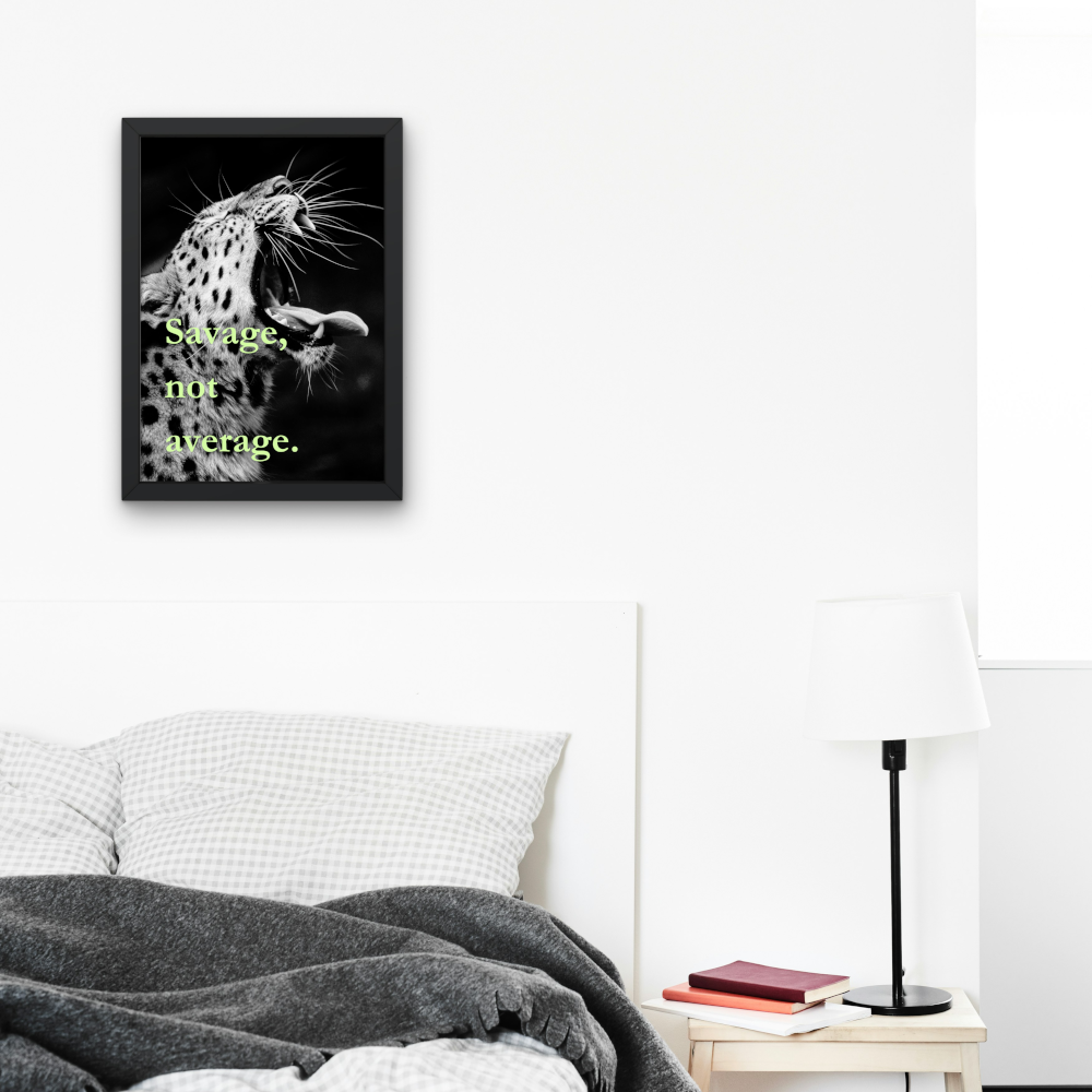 Savage Not Average Tiger Poster Black And White Wall Art INSTANT DOWNLOAD Art Print, Hypebeast, Street Style Poster, Pop Culture Wall Art, Tiger Head