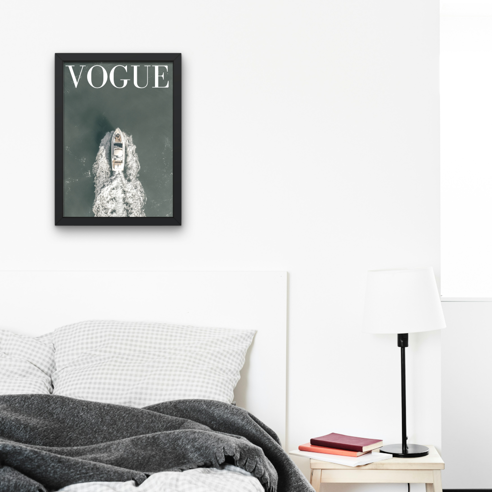 Boat Vogue Wall Art PRINTABLE WALL ART, Fashion Poster, Coastal Decor, Fashion Wall Art, Neutral Wall Art, Magazine Poster