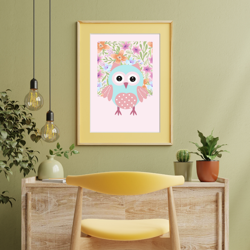 I Got It From My Moma Preppy Set of 3 Pastel Wall Art PRINTABLE ART, Wall Decor Childrens Room, Owl Print, Danish Pastel Aesthetics, Diamond Poster, Nursery