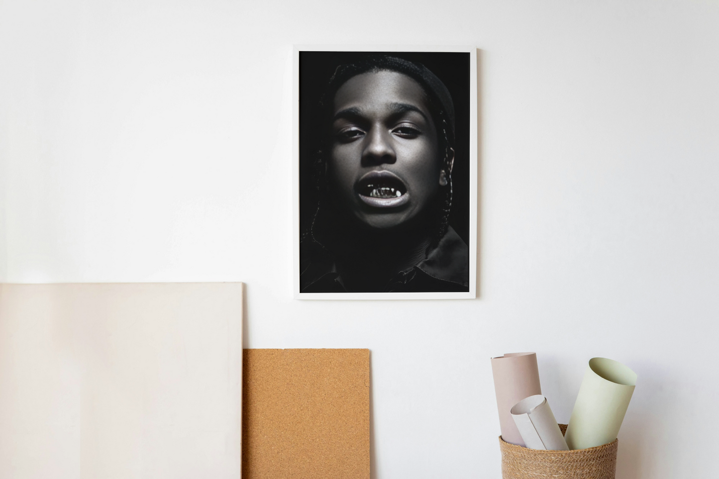 Black And White ASAP Rocky Poster Grill PRINTABLE WALL ART, Hypebeast Poster, Urban Street Style Wall Art, Rapper Grillz Teeth Poster - AlloFlare