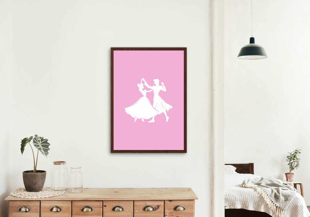 Princess and Prince Pink Poster PRINTABLE ART, Light Pink Wall Art, Girls Room Wall Decor, Children Poster, Princess Art, Pink Decor