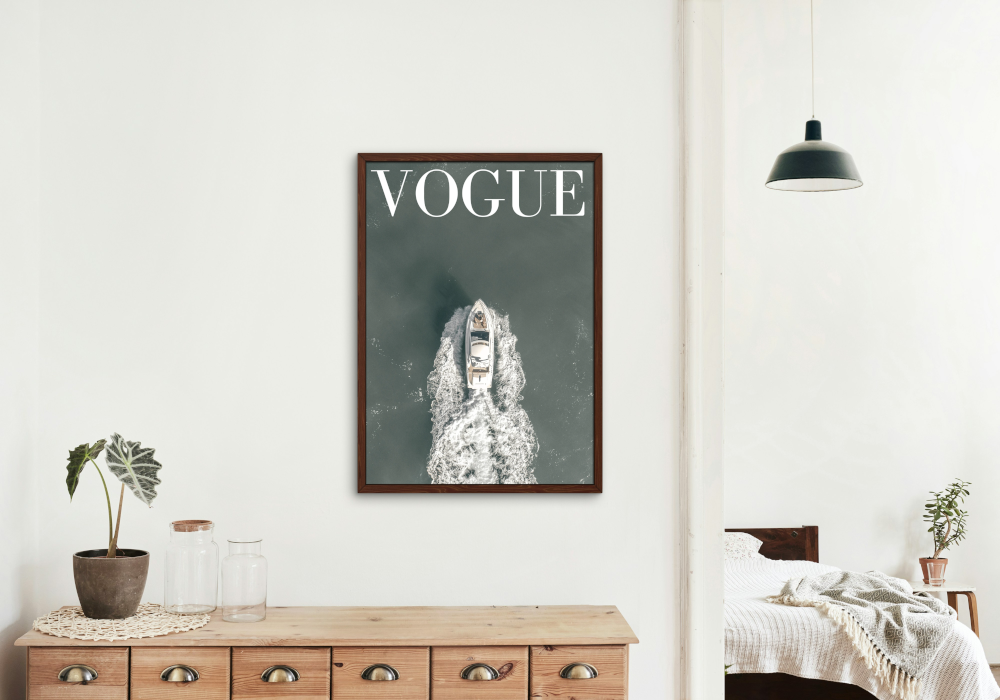 Boat Vogue Wall Art PRINTABLE WALL ART, Fashion Poster, Coastal Decor, Fashion Wall Art, Neutral Wall Art, Magazine Poster