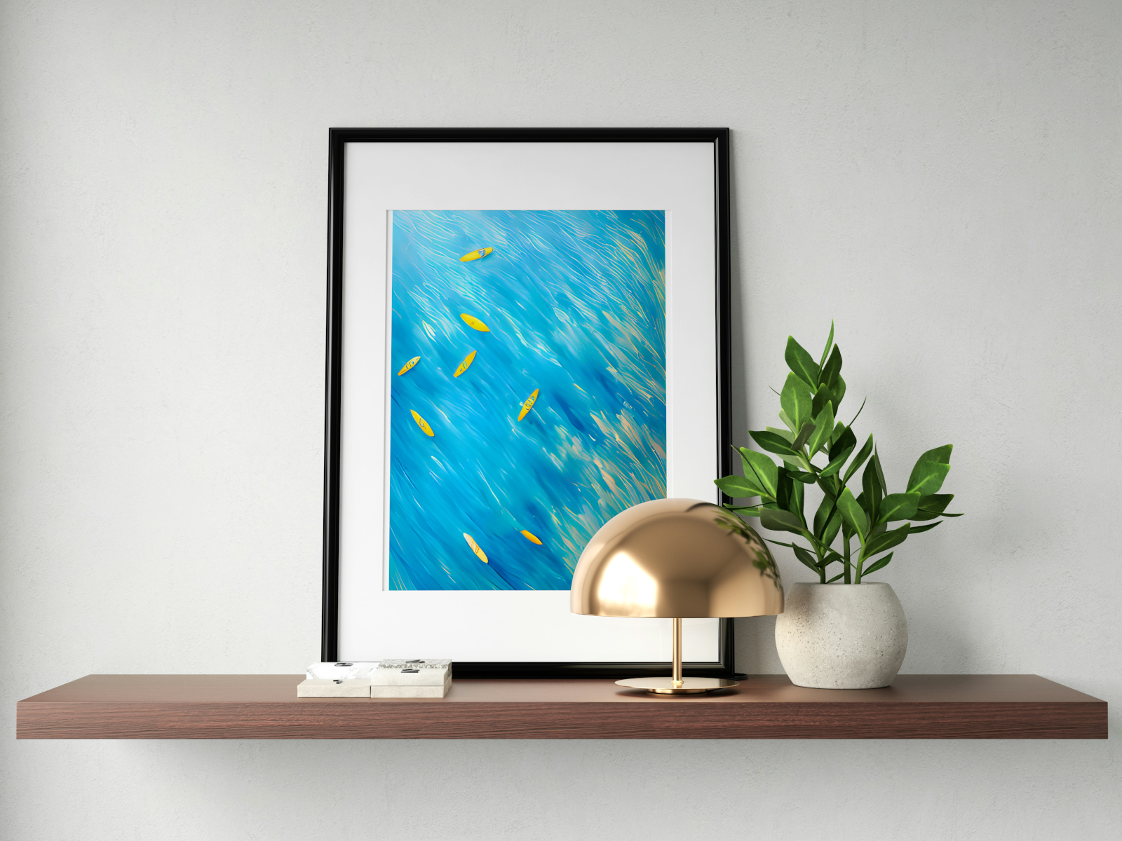 Aerial Surfers Painting Poster PRINTABLE ART, Surfboard Decor, Aerial Surf, Coastal Decor, surfing painting, surf pictures for wall - AlloFlare