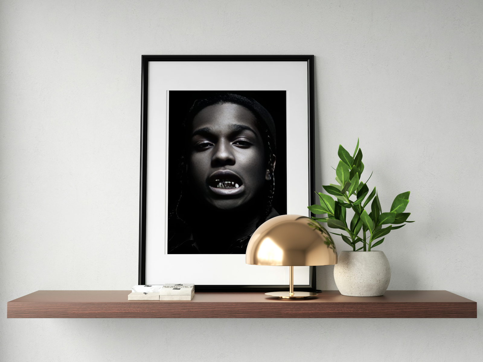 Black And White ASAP Rocky Poster Grill PRINTABLE WALL ART, Hypebeast Poster, Urban Street Style Wall Art, Rapper Grillz Teeth Poster - AlloFlare