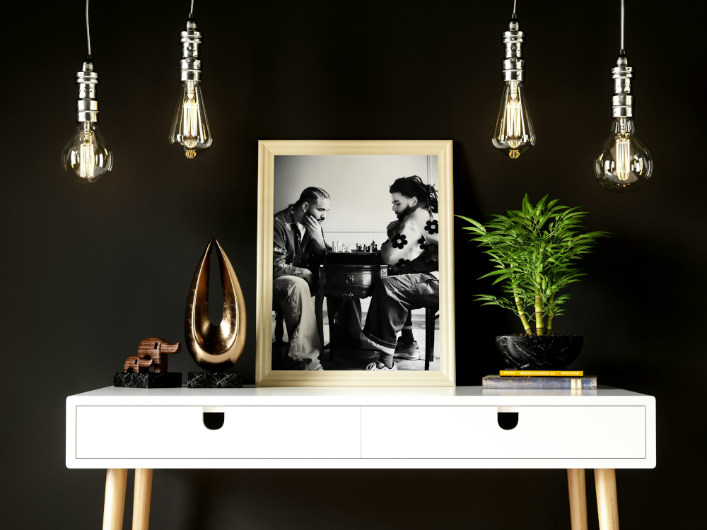 Drake and J Cole Playing Chess Black And White Wall Art PRINTABLE ART, Hypebeast Poster, Urban Decor, Hip Hop Wall Art, Rapper Poster - AlloFlare
