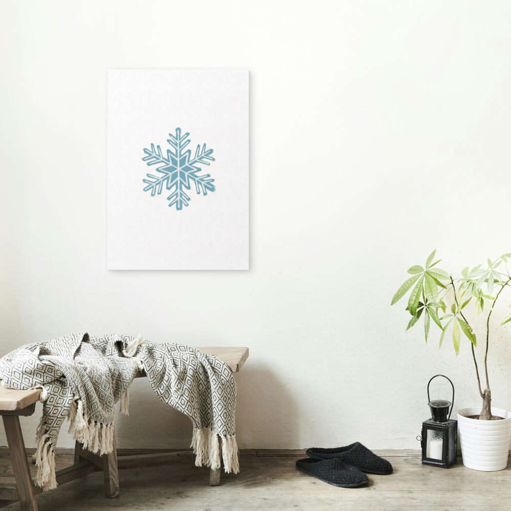 Magical Christmas Winter 4 Piece Wall Art INSTANT DOWNLOAD Art Prints, Blue Turquoise Teal Aesthetics, Winter Wall Art Set, Snowflake Wall Art, Christmas Tree Reindeer