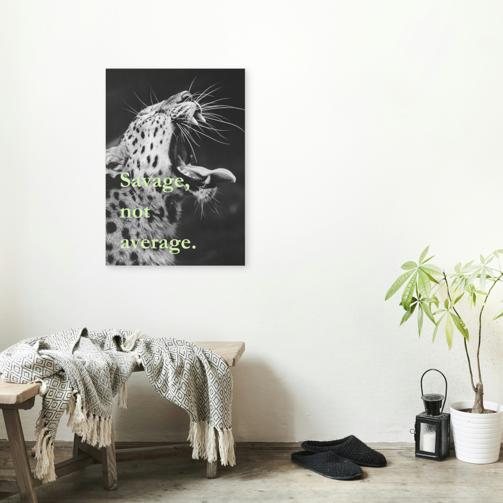 Savage Not Average Tiger Poster Black And White Wall Art INSTANT DOWNLOAD Art Print, Hypebeast, Street Style Poster, Pop Culture Wall Art, Tiger Head