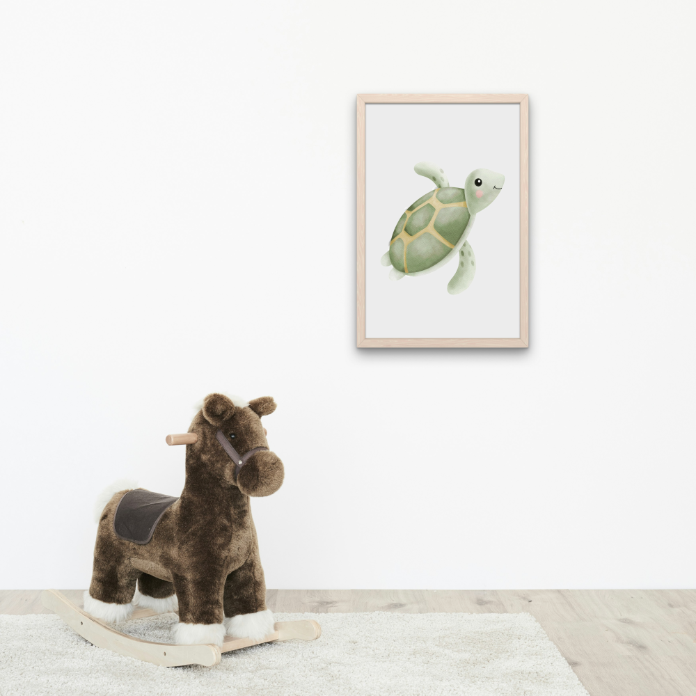 Nursery Turtle Poster PRINTABLE ART, Turtle Artwork, Pastel Wall Art, Children Poster, Nursery Decor Wall Art, Cute Turtle Print