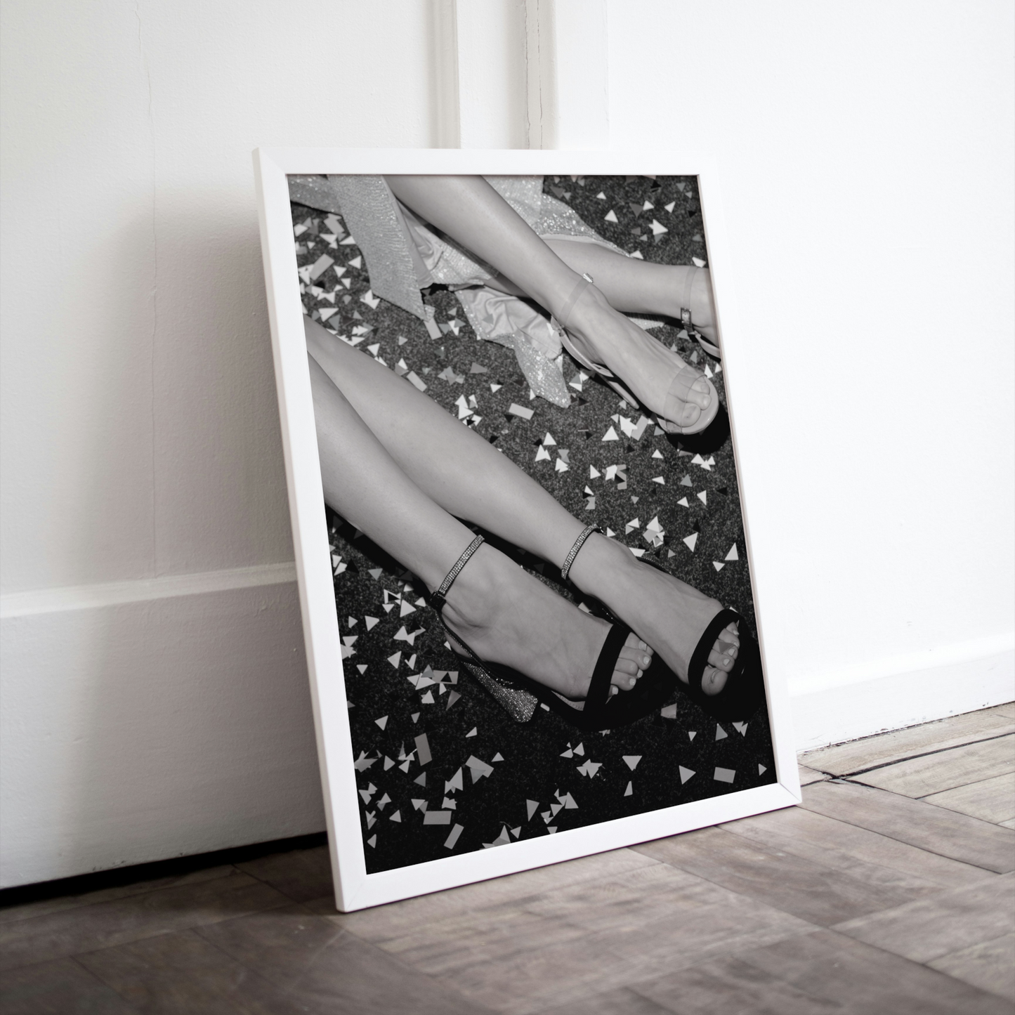 Black and White Party Fashion Poster PRINTABLE WALL ART, Designer Wall Art, Glam Decor, Fashion Wall Art, Shoes Poster - AlloFlare