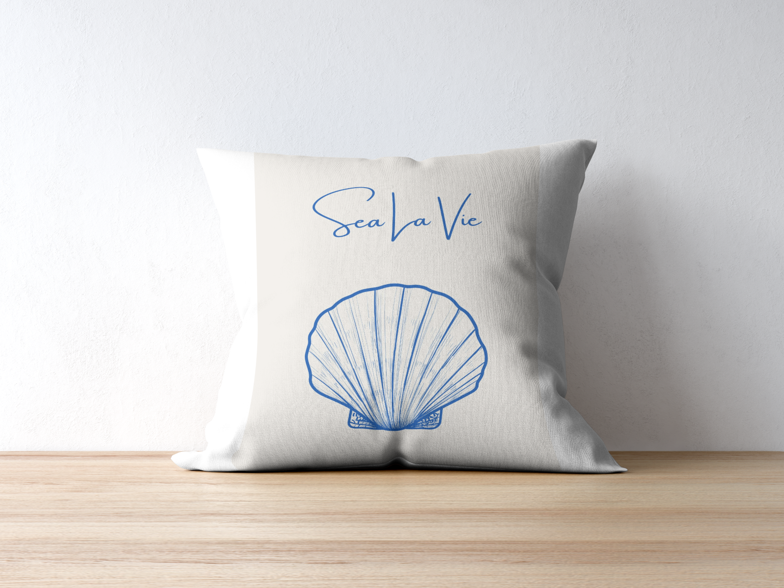 Sea La Vie Seashells Wall Art INSTANT DOWNLOAD Art Print, Blue Beige Aesthetics, Classy Poster, Sea Shell Wall Art, Modern Coastal Decor - AlloFlare