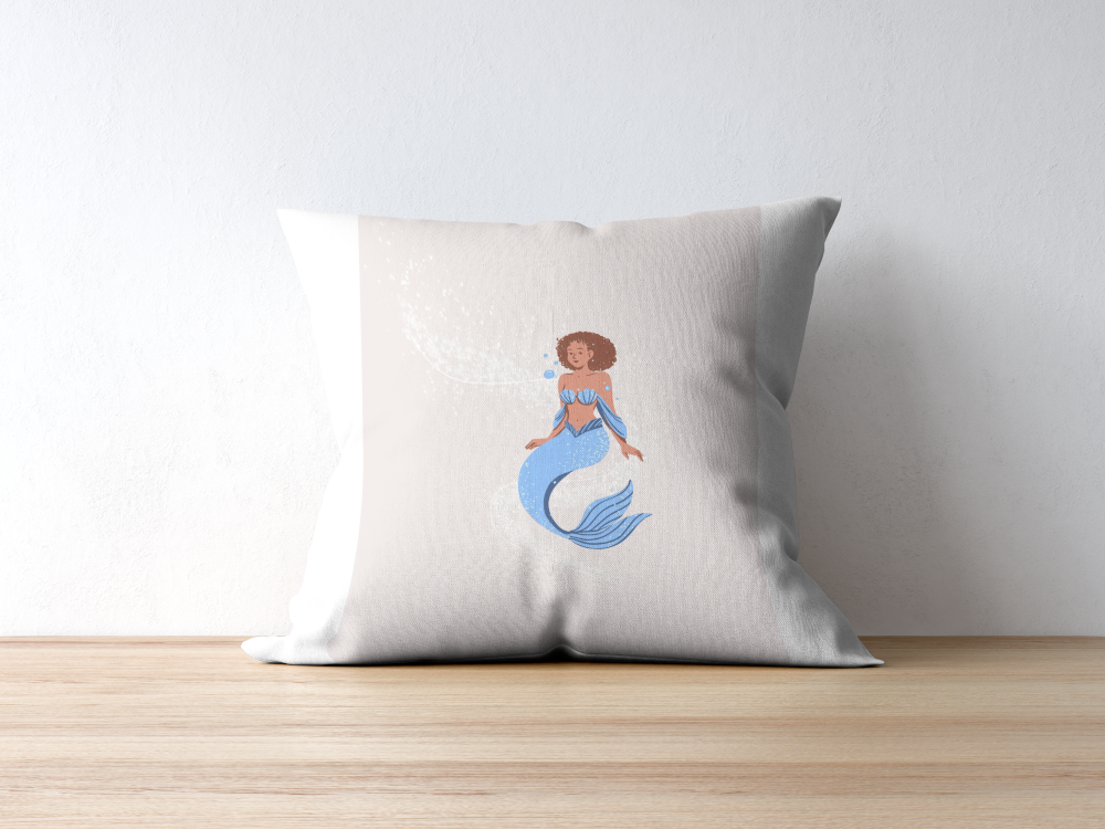 Magical Mermaid Poster PRINTABLE ART, Beige Wall Art, Childrens Room Wall Decor, Children Poster, Nursery Decor, Mermaid Printable