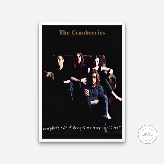 The Cranberries Poster DIGITAL DOWNLOAD ART PRINTS, Vintage Poster, Alternative Rock Music Wall Decor, Music Poster, 90s decor, Vintage Poster Gift
