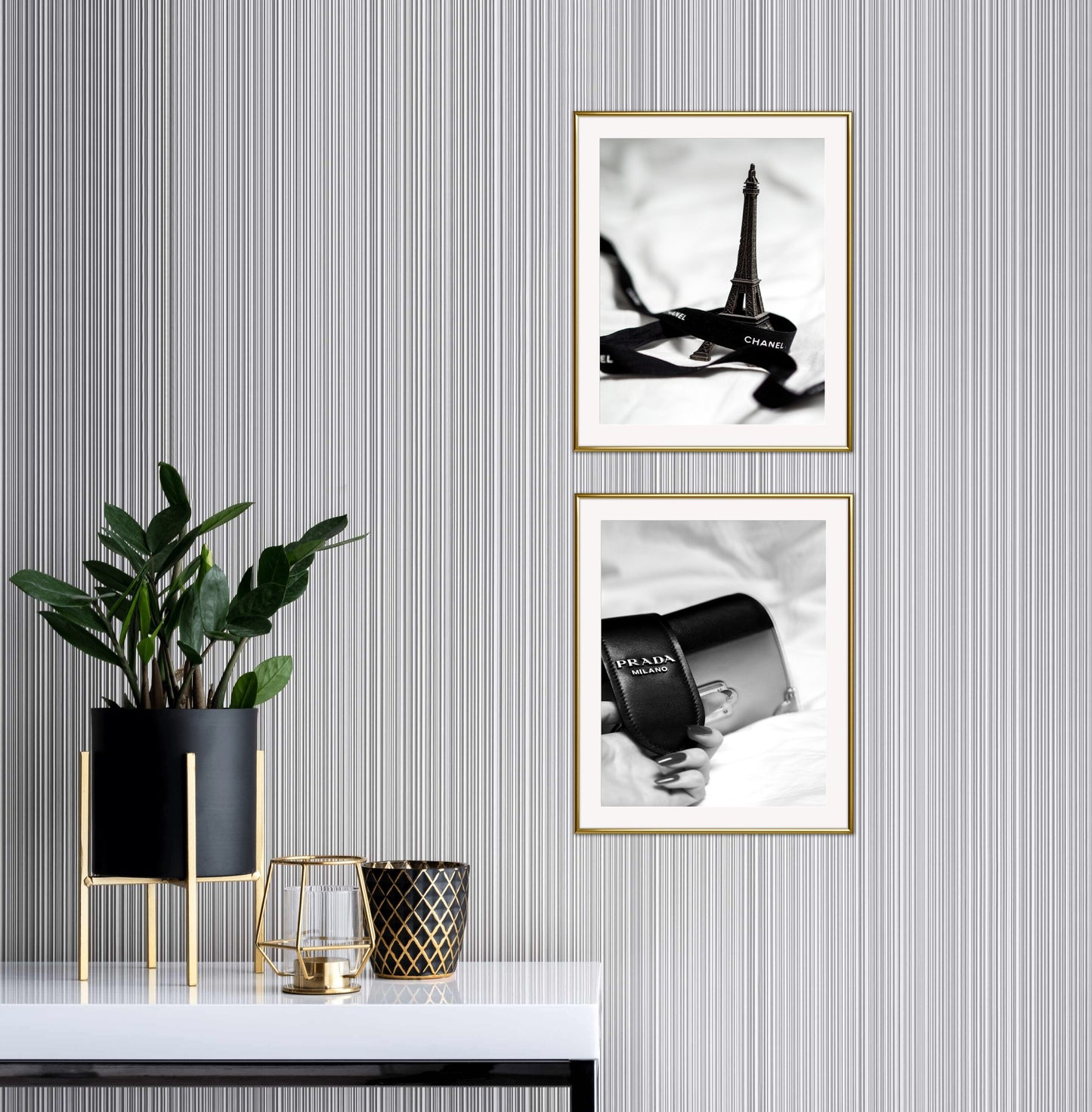 Glam room decor Set of three DIGITAL PRINT, Luxury Fashion Poster, Designer Poster, Black & white prints, Glam decor, Fashion art print