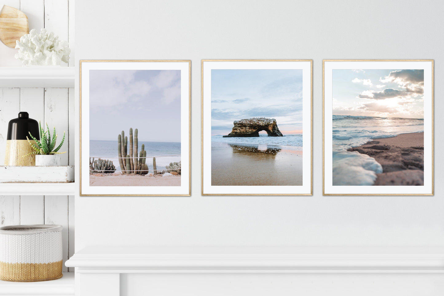 Set of three neutral wall prints INSTANT DOWNLOAD, coastal wall art, beach prints, blue print set, coastal decor, neutral wall decor serene