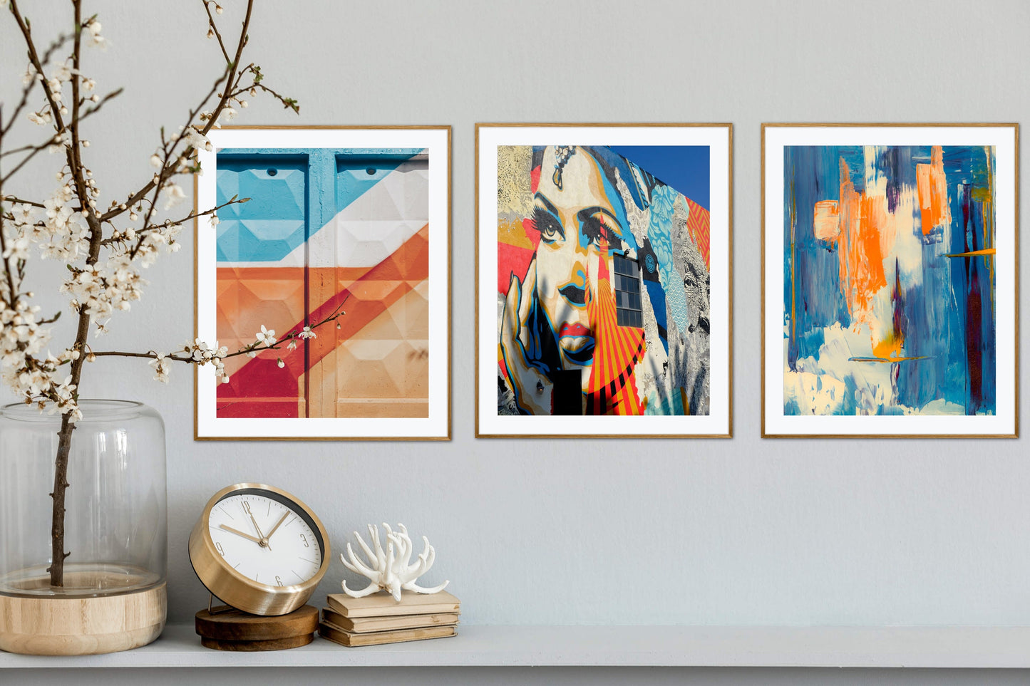 Street art download set of three DIGITAL PRINT, Graffiti street art, Funky wall art, Abstract art prints, Colorful street art painting