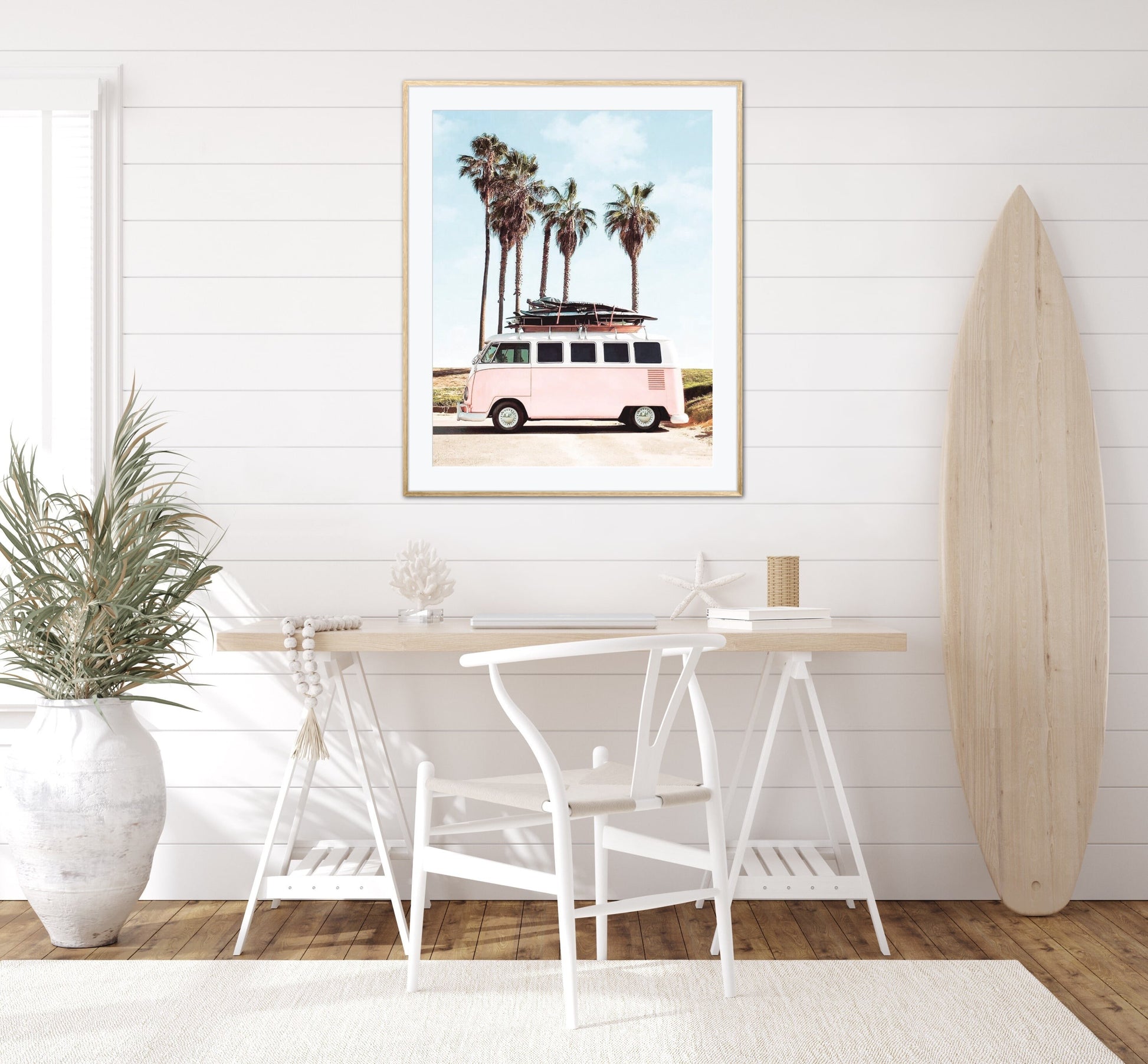 Surfer room décor set of 6 DIGITAL PRINTS, pastel beach print, coastal print set, Coastal Art, palm print, surfboard print, beach scene art