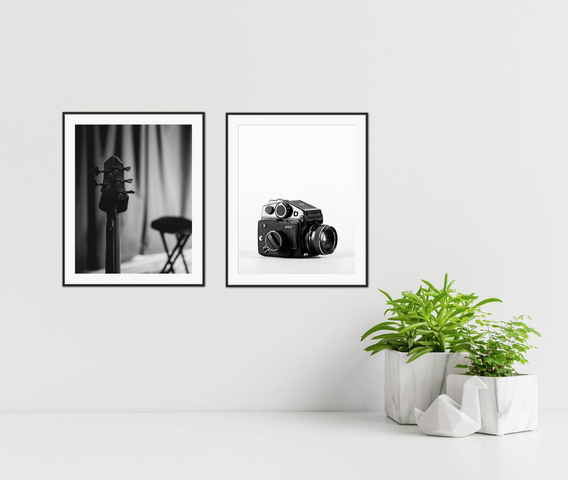 Black and white grunge posters set of 2 INSTANT DOWNLOAD, indie room décor, concert poster, black and white wall decor, guitar poster