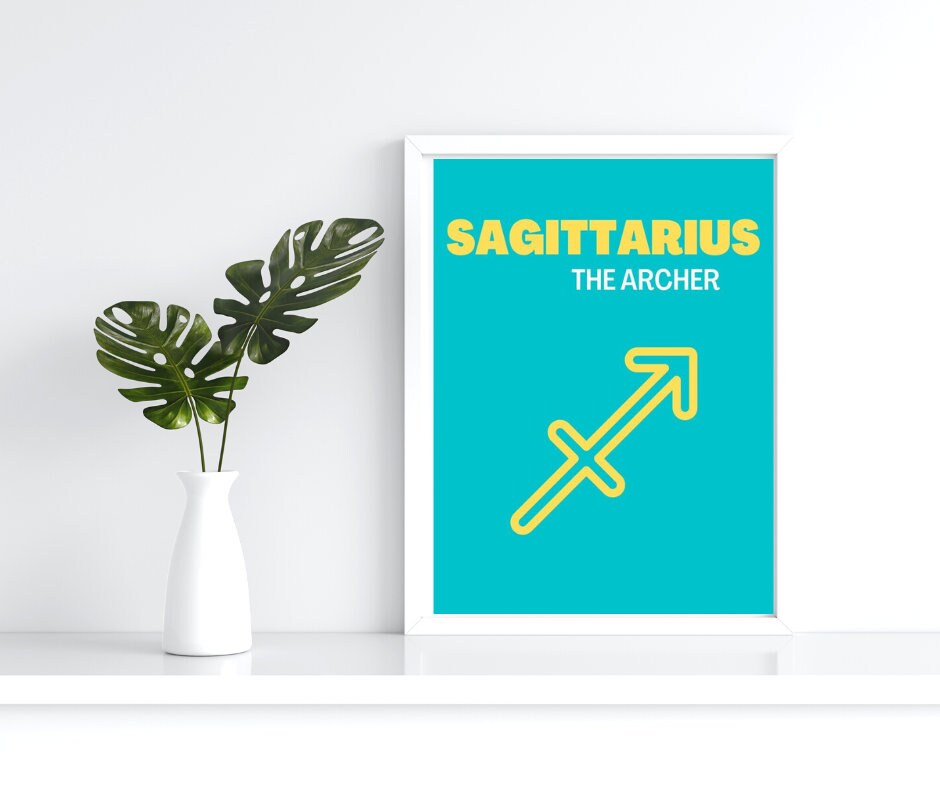 Astrology Poster Sagittarius, Sagittarius Wall Art Zodiac Poster PRINTABLE, Astrology Zodiac Gifts, Sagittarius Poster, Astrology decor