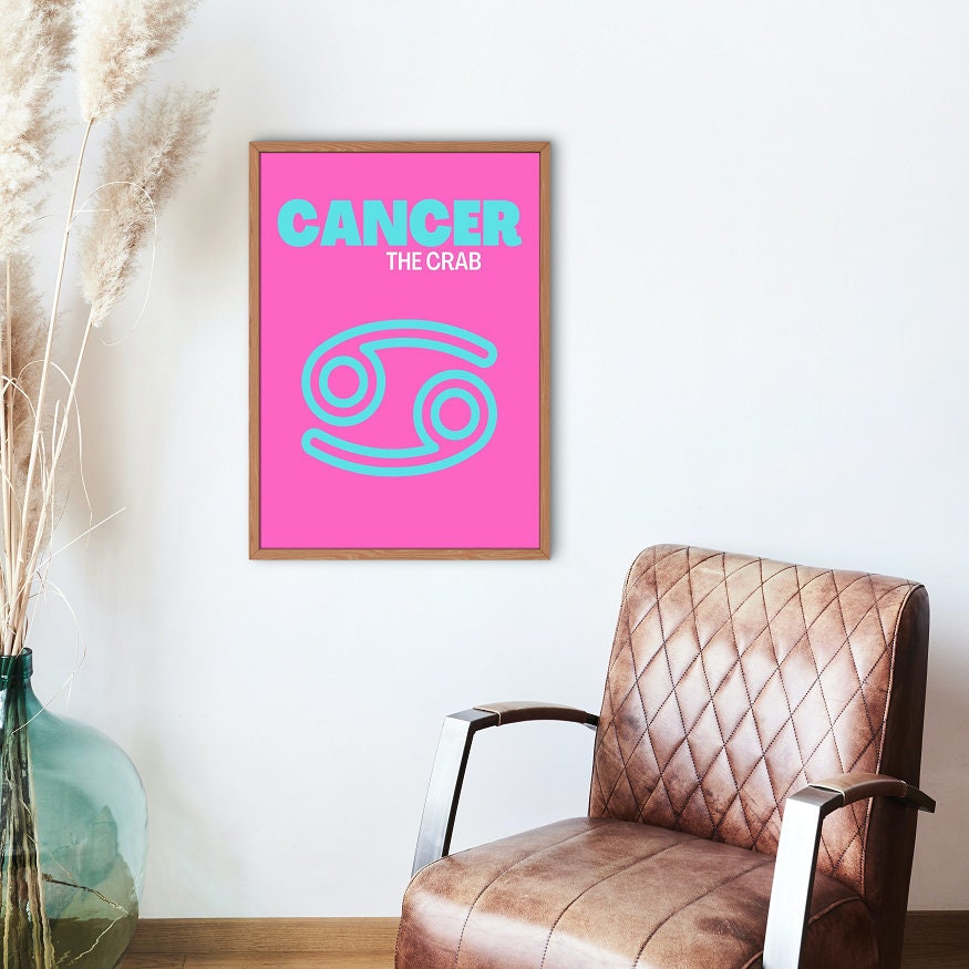 Astrology Poster Cancer, Cancer Wall Art Zodiac Poster PRINTABLE, Astrology Zodiac Gifts, Cancer Poster, Astrology decor, astrology signs