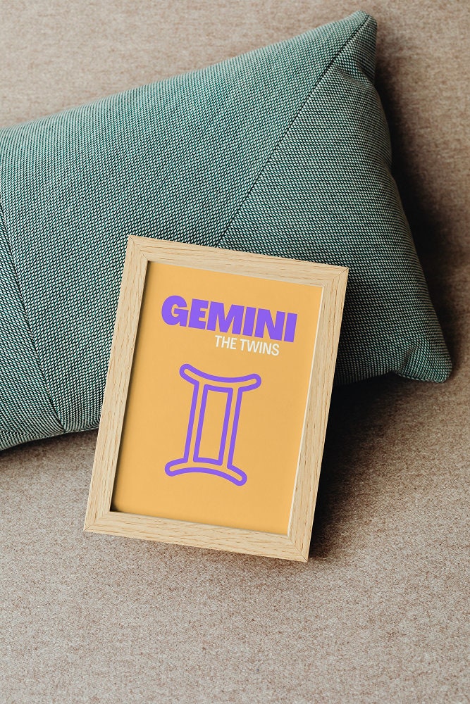 Astrology Poster Gemini, Gemini Wall Art Zodiac Poster PRINTABLE, Astrology Zodiac Gifts, Gemini Poster, Astrology decor, astrology signs