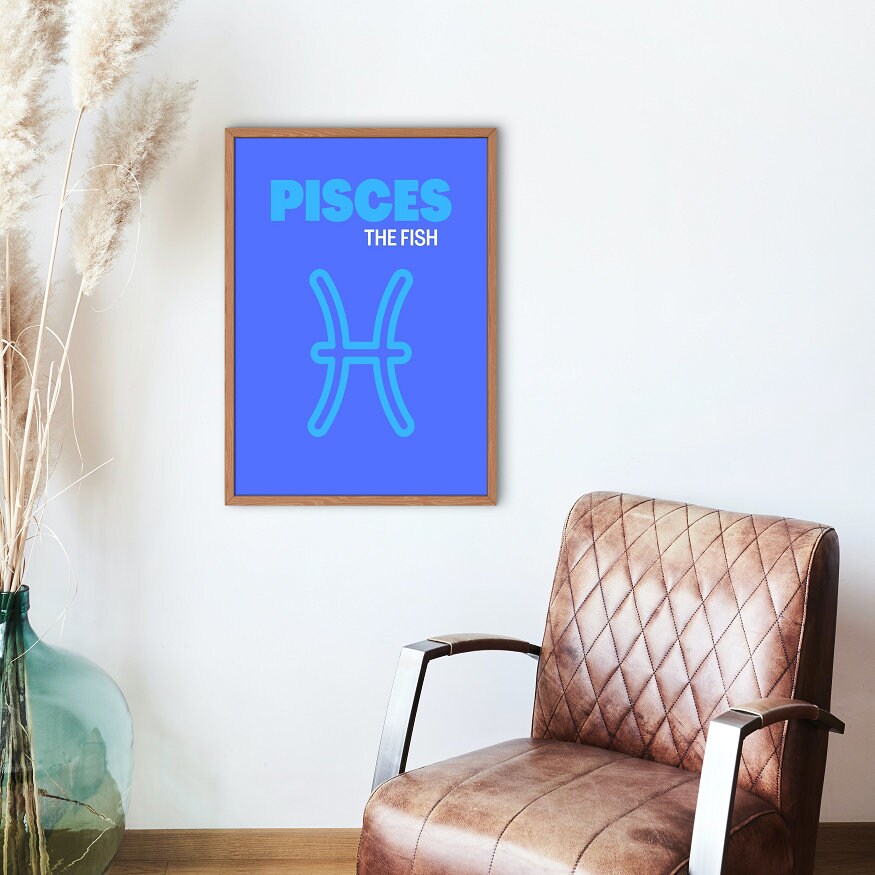 Astrology Poster Pisces, Pisces Wall Art Zodiac Poster PRINTABLE, Astrology Zodiac Gifts, Pisces Poster, Astrology decor, astrology signs