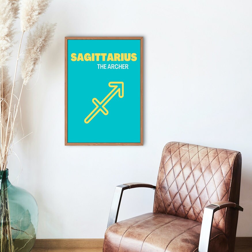 Astrology Poster Sagittarius, Sagittarius Wall Art Zodiac Poster PRINTABLE, Astrology Zodiac Gifts, Sagittarius Poster, Astrology decor