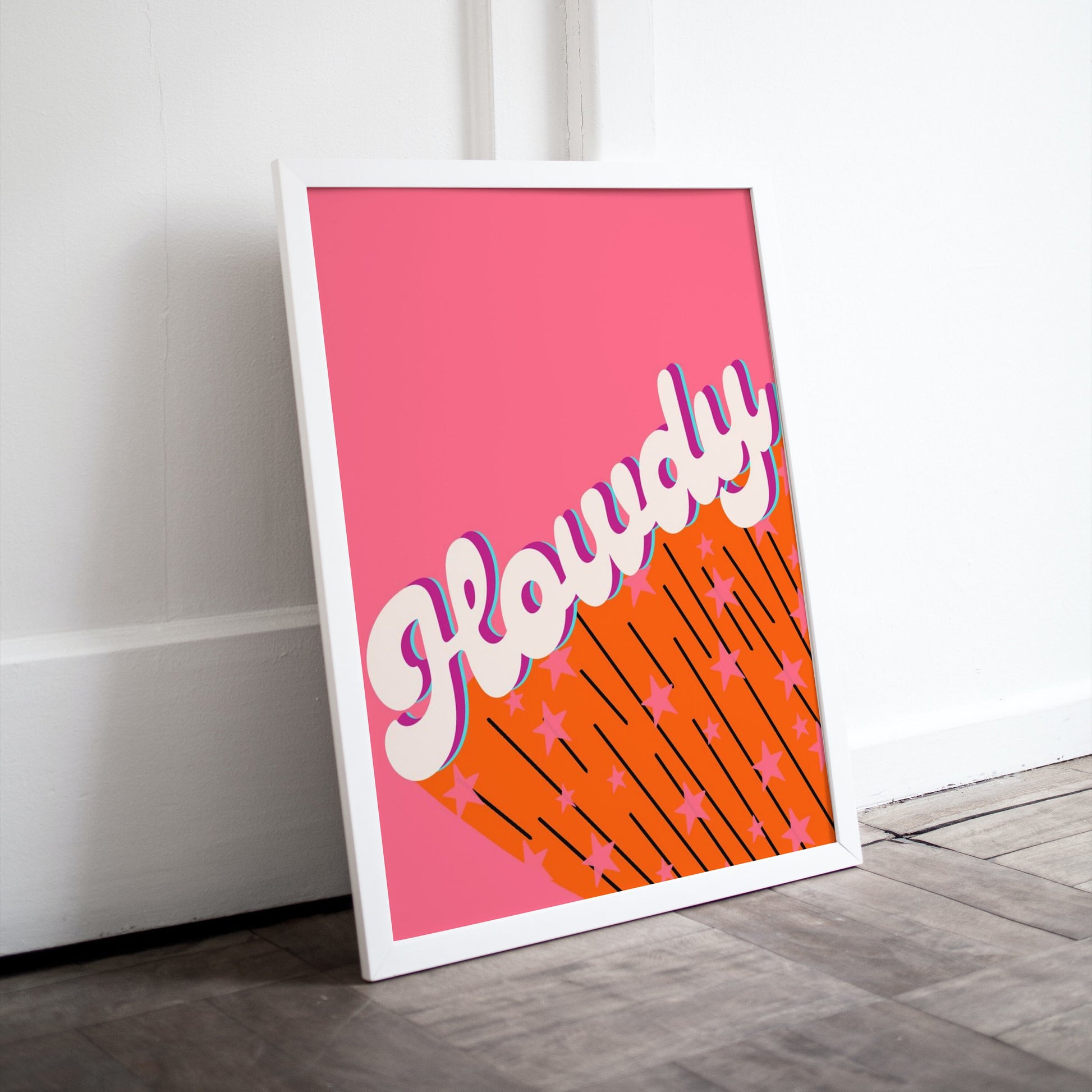 Pink Howdy Poster INSTANT DOWNLOAD, Preppy Wall Art, Preppy decor, Trendy Digital Prints, Academia aesthetic, Preppy Room, Room decor