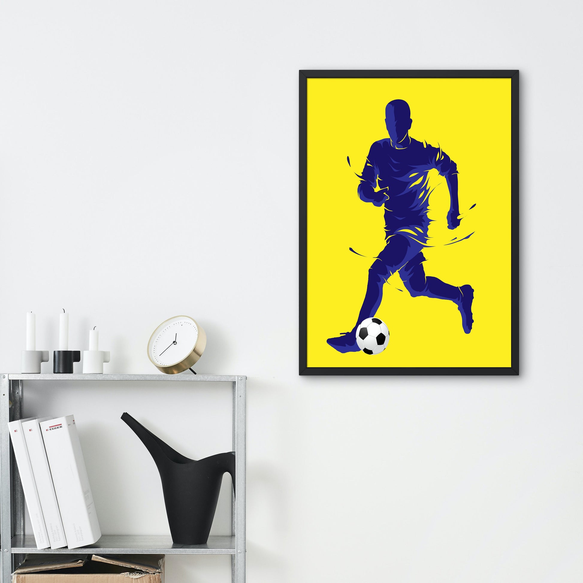 Soccer player INSTANT DOWNLOAD, Soccer wall decor, Soccer team gift, Sport prints, Soccer gifts for men, World cup poster, Football Poster