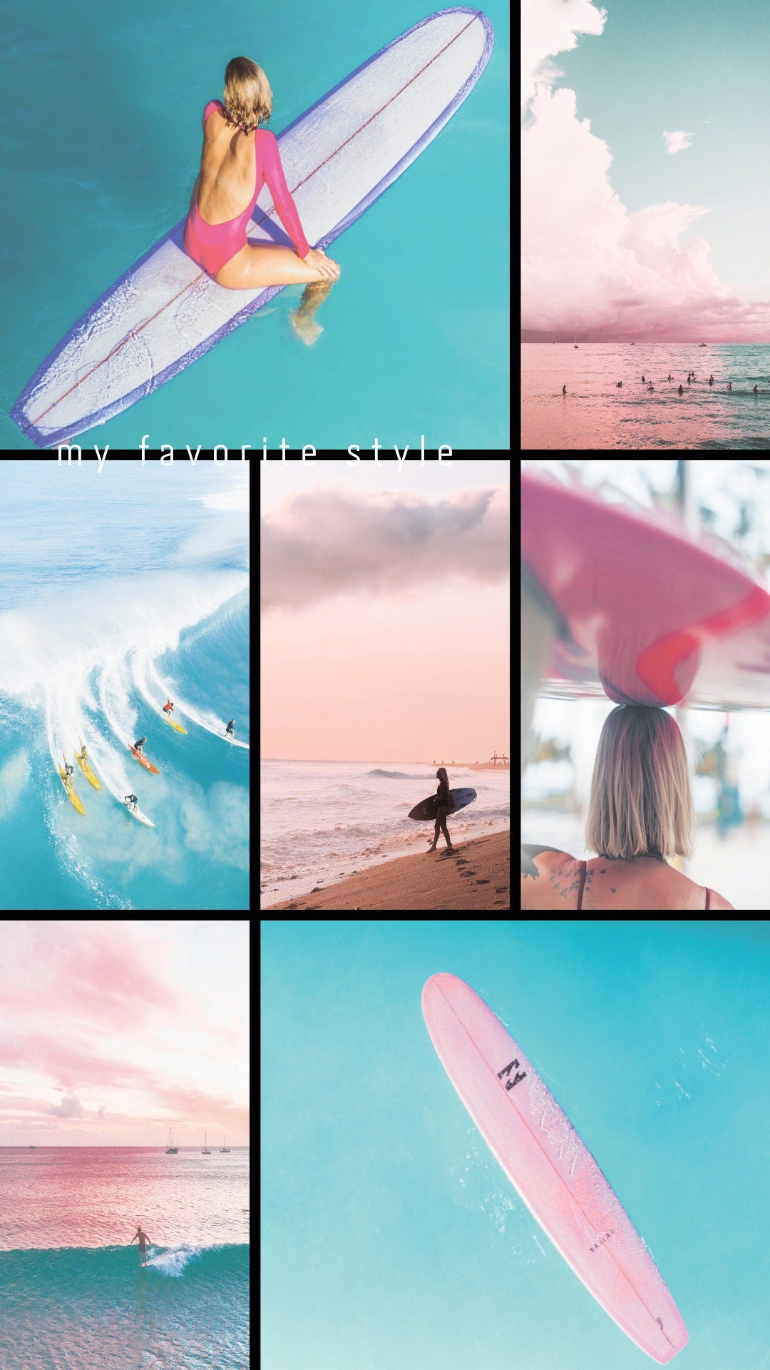 100 PCS Surf collage kit DIGITAL PRINT, Surfer decor, Surfer art, Surfs up, Gifts for surfers, Surfer print, surfboard, aesthetic room decor