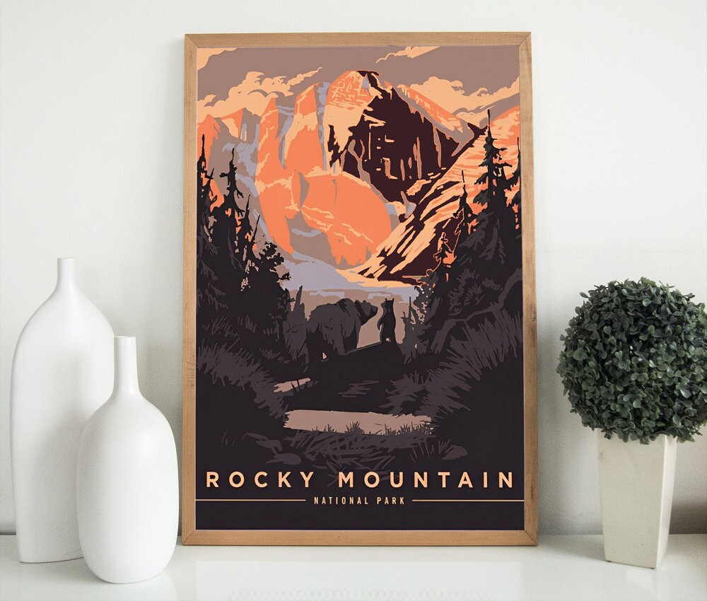 Set of 3 National Park Posters DIGITAL, Vintage National Park Print, Yosemite Print, National Park print, Sequoia Wall art, vintage wall art