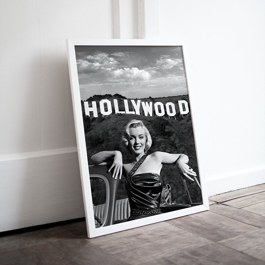 Marilyn Monroe wall art DIGITAL PRINT, Marilyn Monroe Photo, Vintage Black and White photo, Old Hollywood, Glamour Art, Fashion Poster
